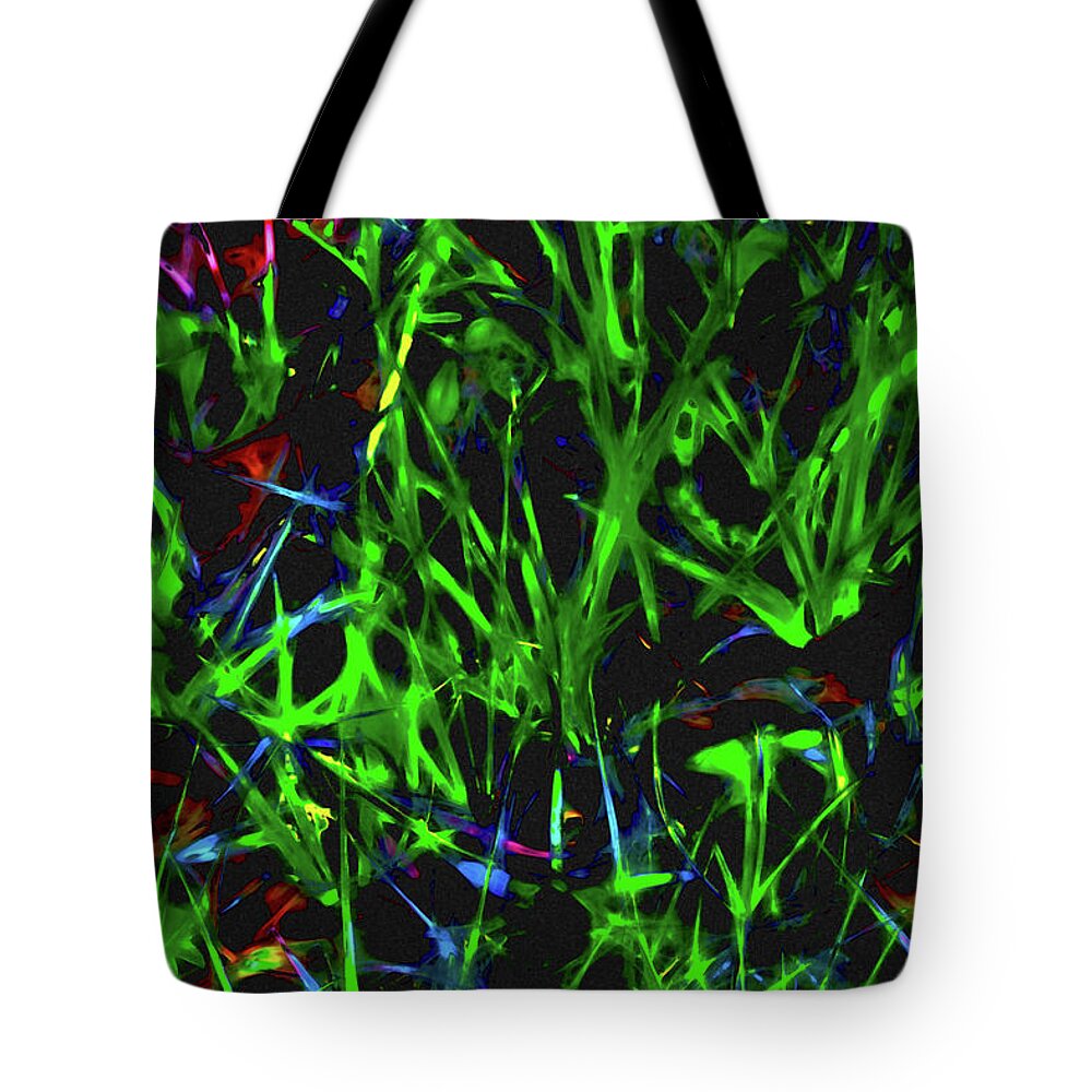 Abstract Tote Bag featuring the photograph Grass and Lattice by Gina O'Brien