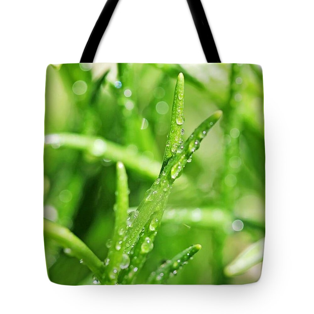 Grass Tote Bag featuring the digital art Grass by Maye Loeser
