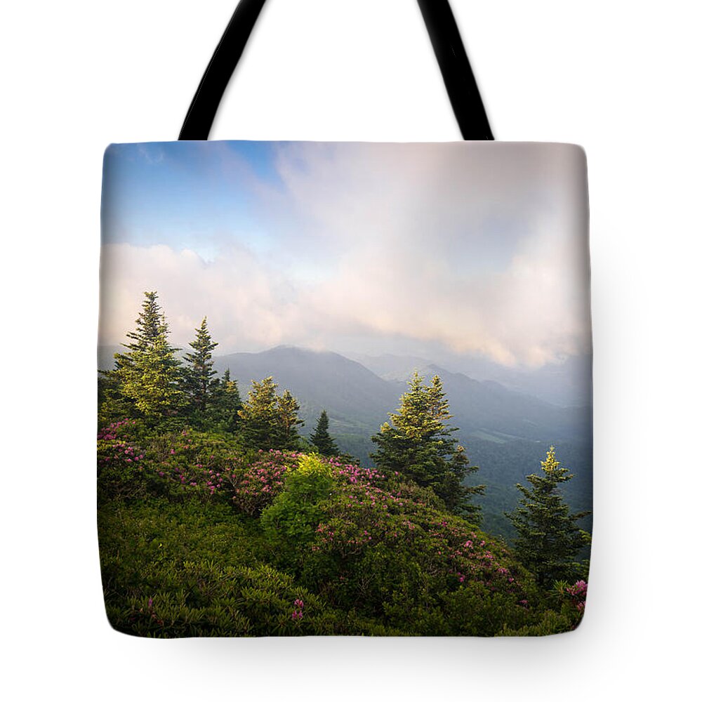 Photography Tote Bag featuring the photograph Grassy Ridge Rhododendron Bloom by Serge Skiba
