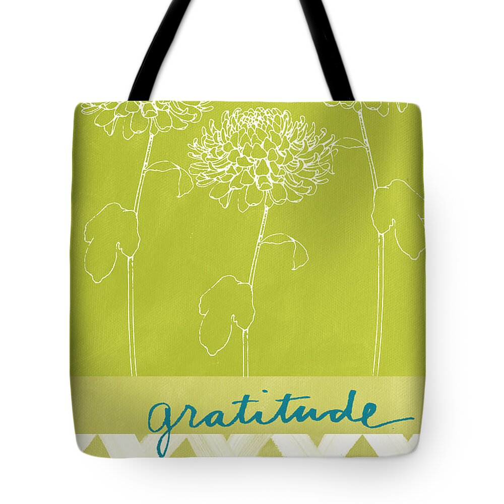 Flower Tote Bag featuring the painting Gratitude by Linda Woods