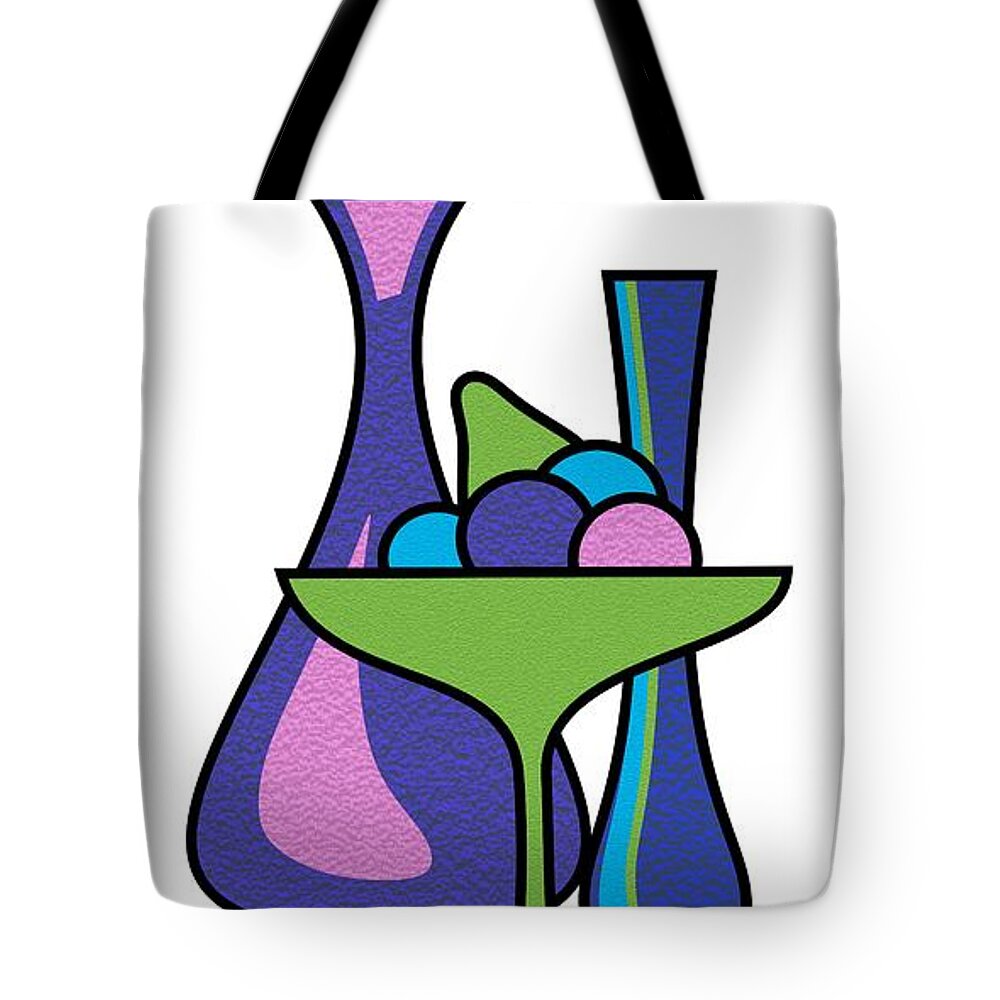 Gravel Art Tote Bag featuring the digital art Gravel Art Fruit Compote by Donna Mibus