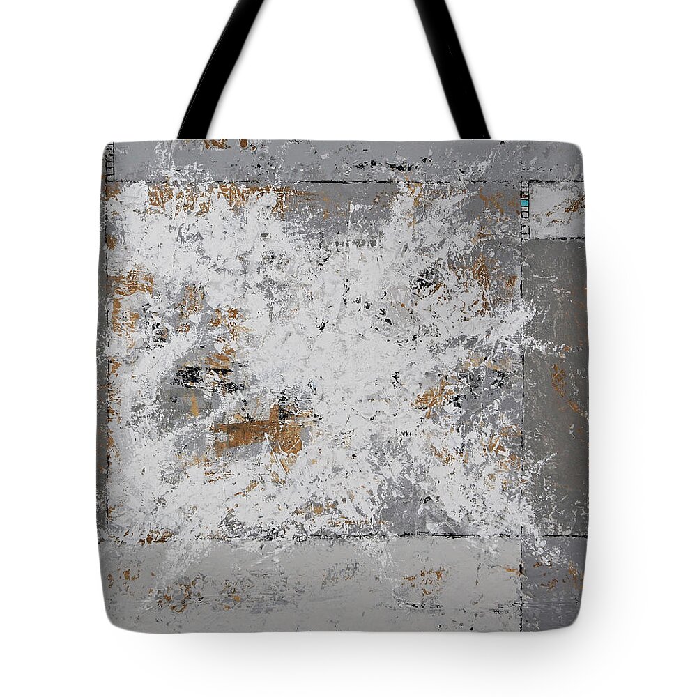 Original Tote Bag featuring the painting Gray Matters 8 by Jim Benest