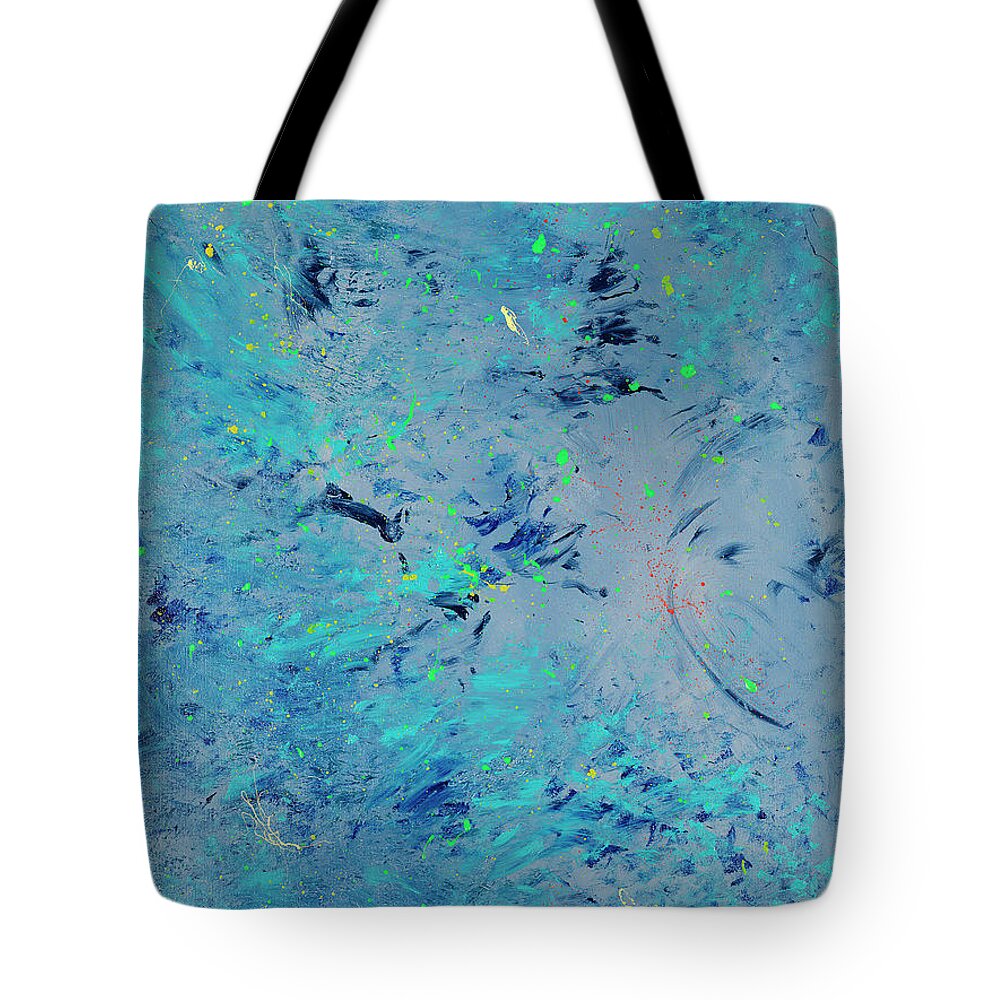 Graycliff Tote Bag featuring the painting Graycliff Reflections 270 by Joe Loffredo