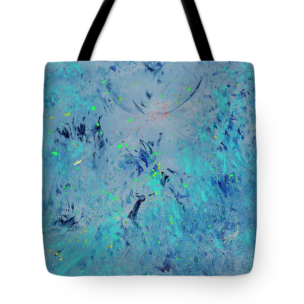 Graycliff Tote Bag featuring the painting Graycliff Reflections by Joe Loffredo