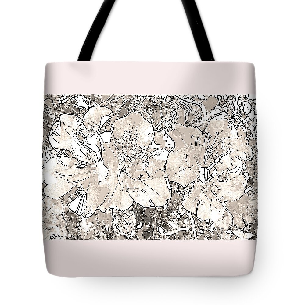 Photography Tote Bag featuring the digital art Grayscale Bevy of Beauties with Sepia Tones by Marian Bell