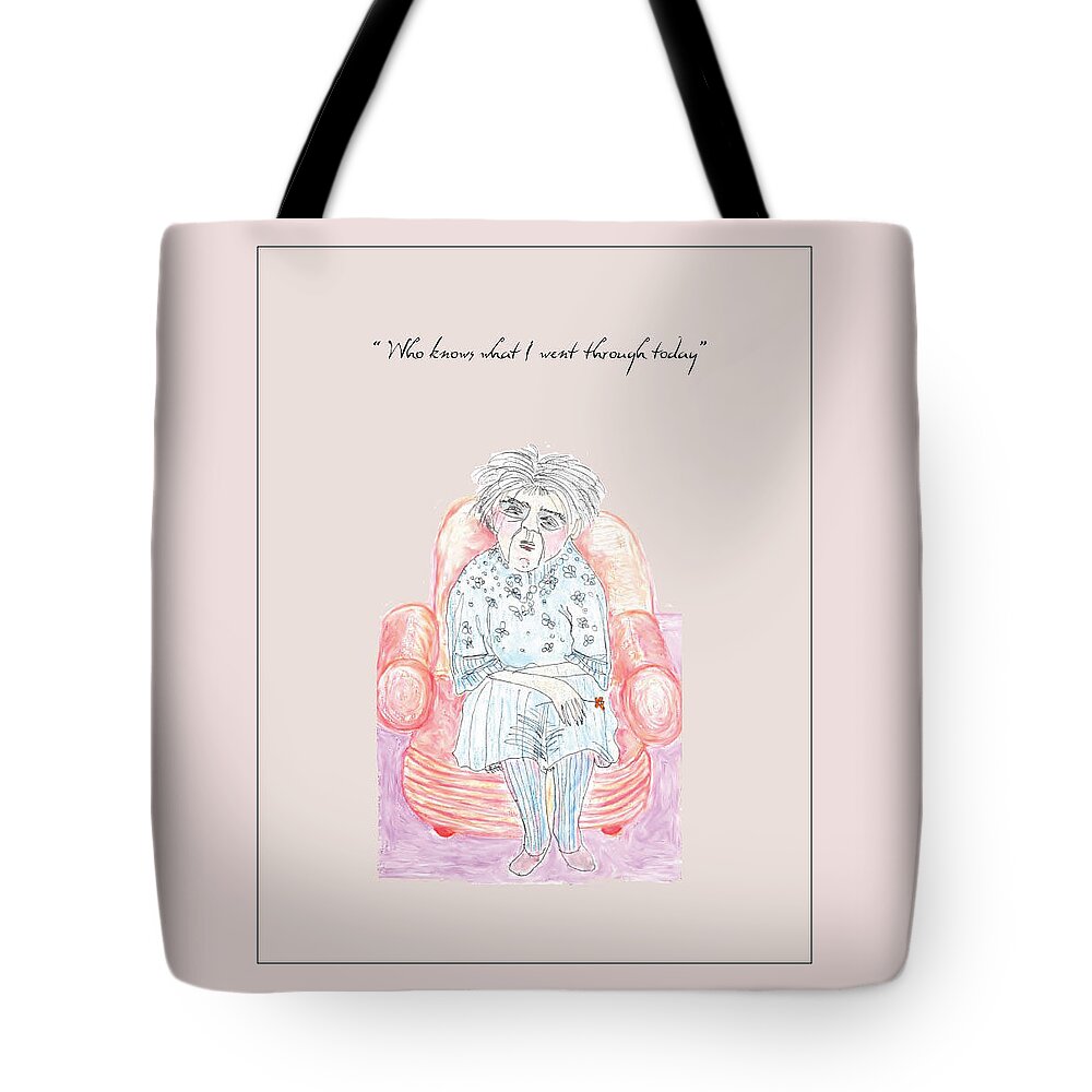 Humor Tote Bag featuring the drawing Great Day by Heather Hennick