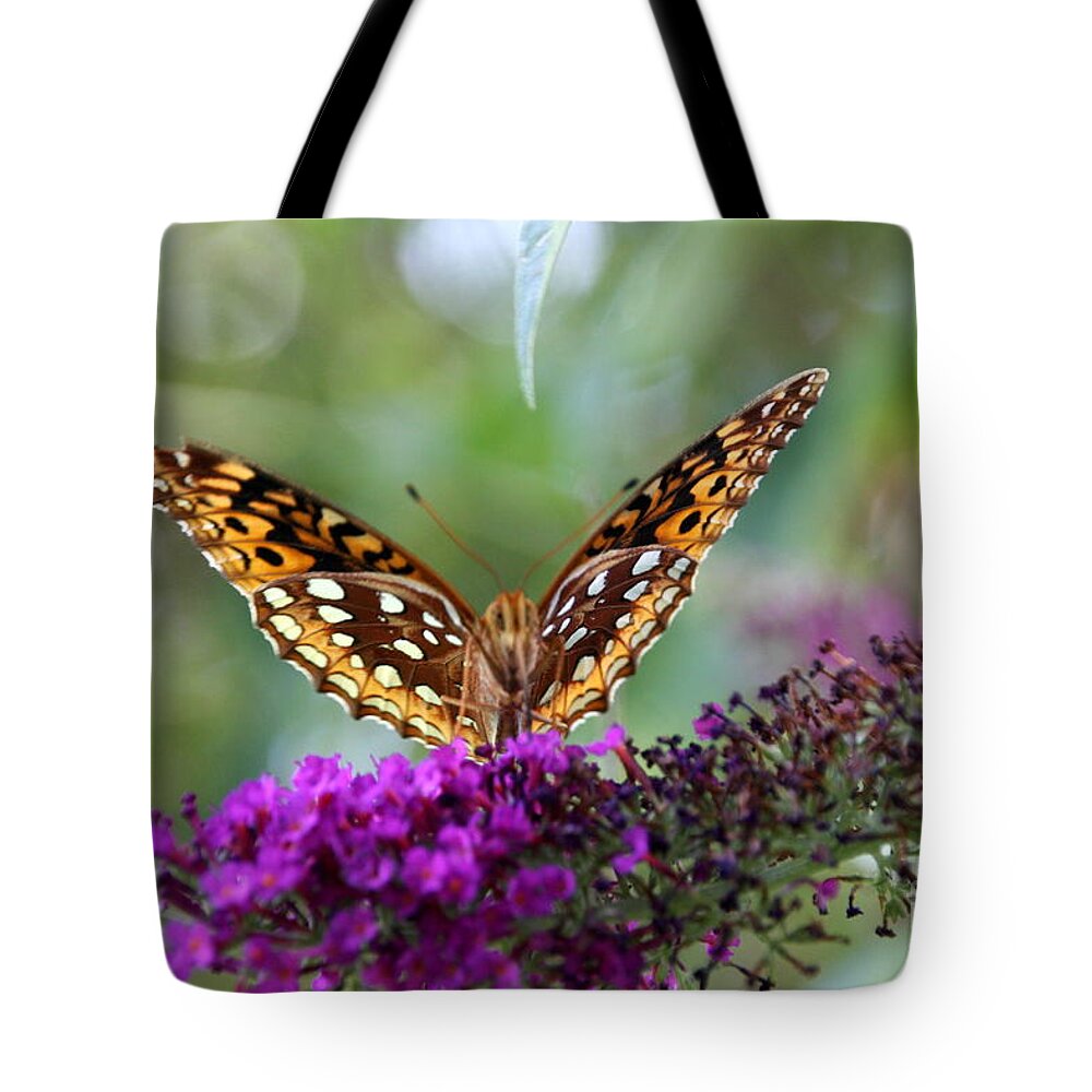 Butterfly Tote Bag featuring the photograph Great Spangled Fritillary Butterfly by Wendy Coulson