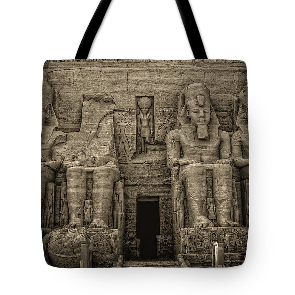 Abu Tote Bag featuring the photograph Great Temple Abu Simbel by Nigel Fletcher-Jones