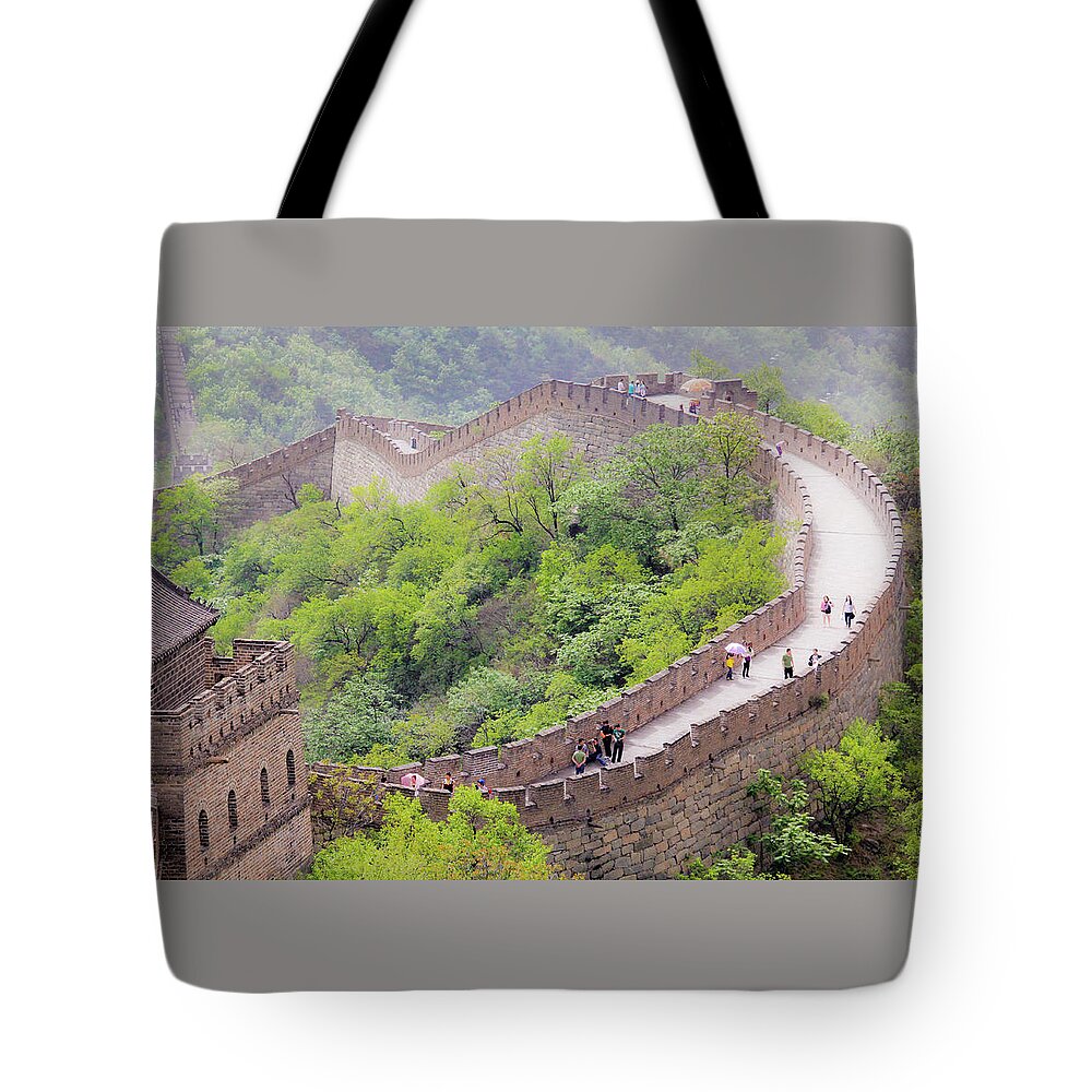 Beijing Tote Bag featuring the photograph Great Wall at Badaling by Marla Craven