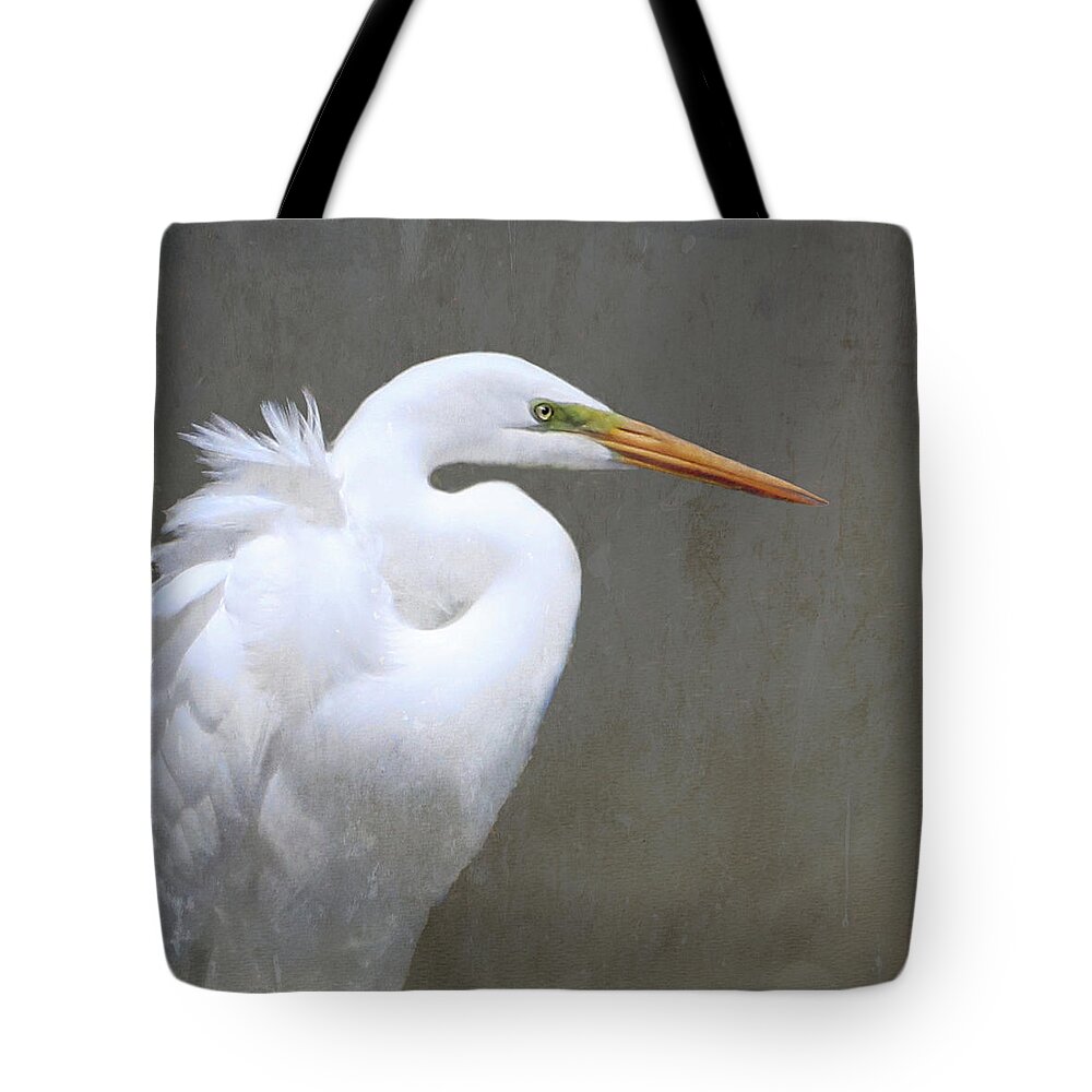 Bird Tote Bag featuring the photograph Great White Egret by Karen Lynch