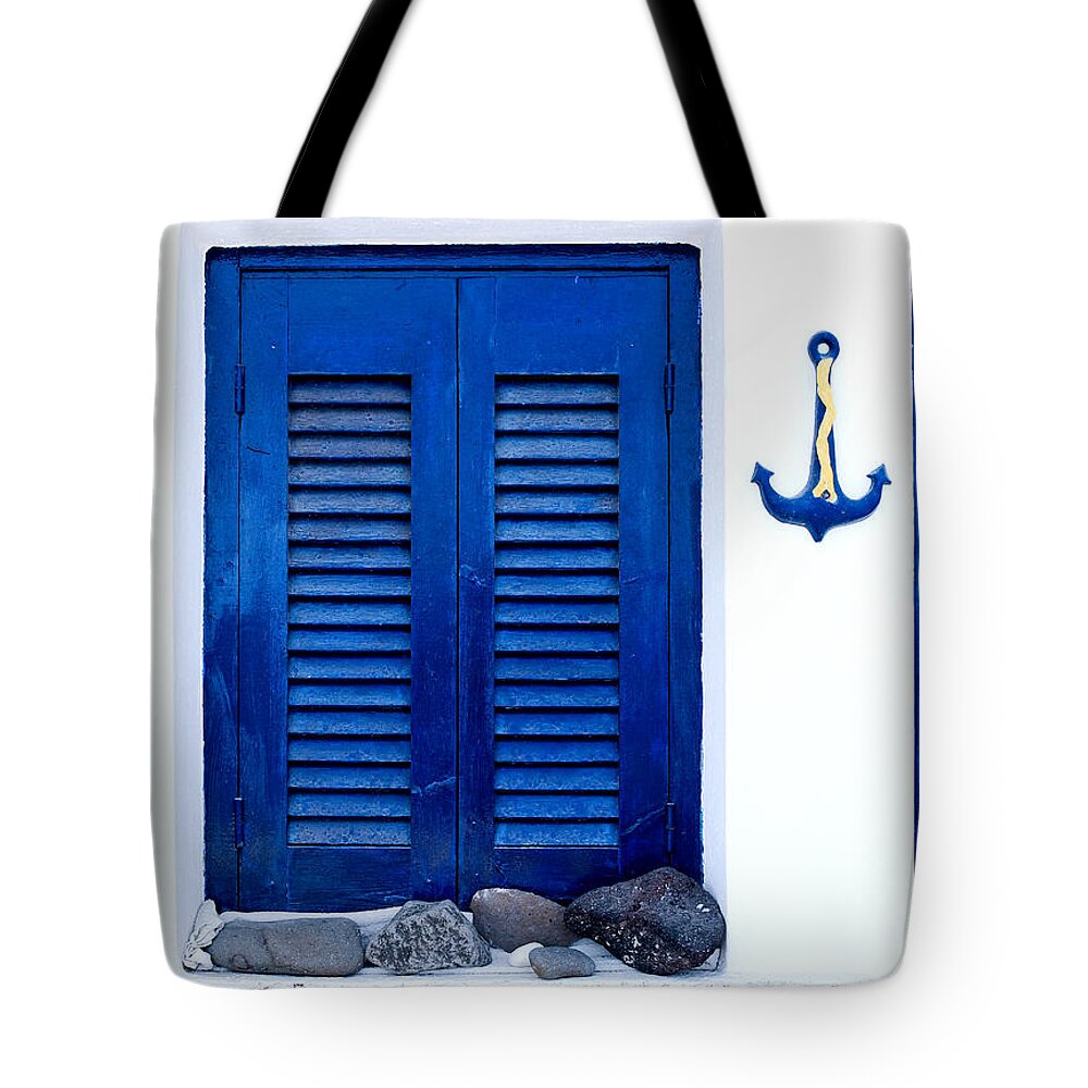 Home Tote Bag featuring the photograph Greek traditional house exterior by Michalakis Ppalis