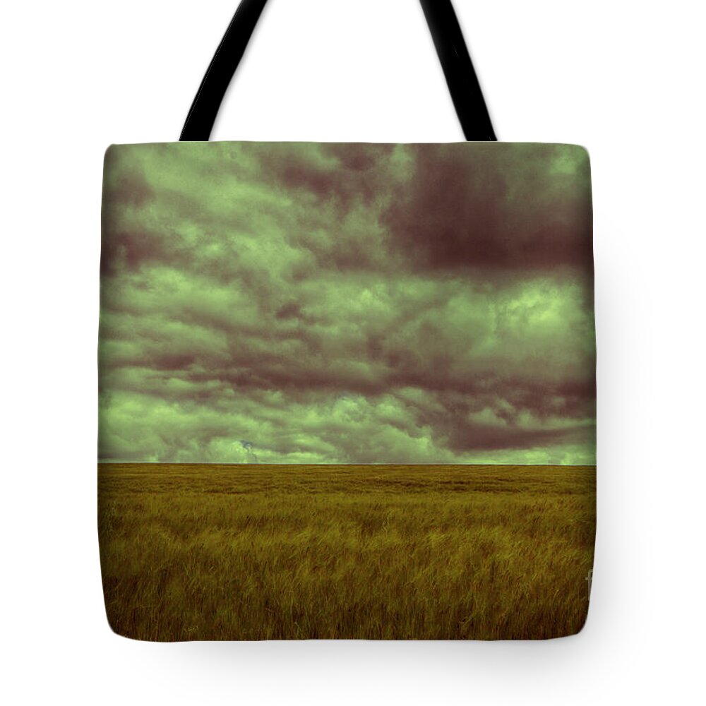 Green Tote Bag featuring the photograph Green Fields 3 by Douglas Barnard