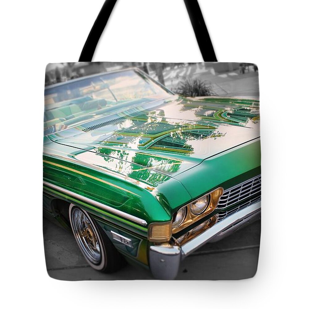 Low Rider Tote Bag featuring the photograph Green Low Rider by Jesse Sanchez