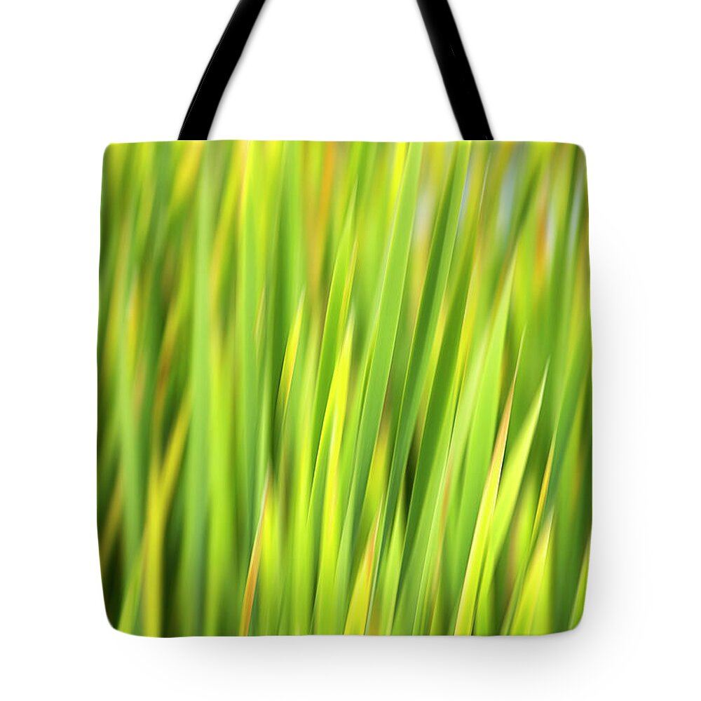 Green Abstract Tote Bag featuring the photograph Green Nature Abstract by Christina Rollo