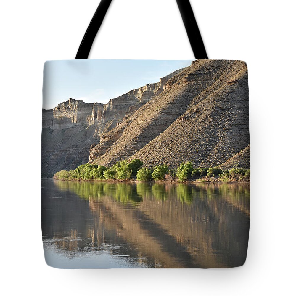River Tote Bag featuring the photograph Green River Meander by Ben Foster