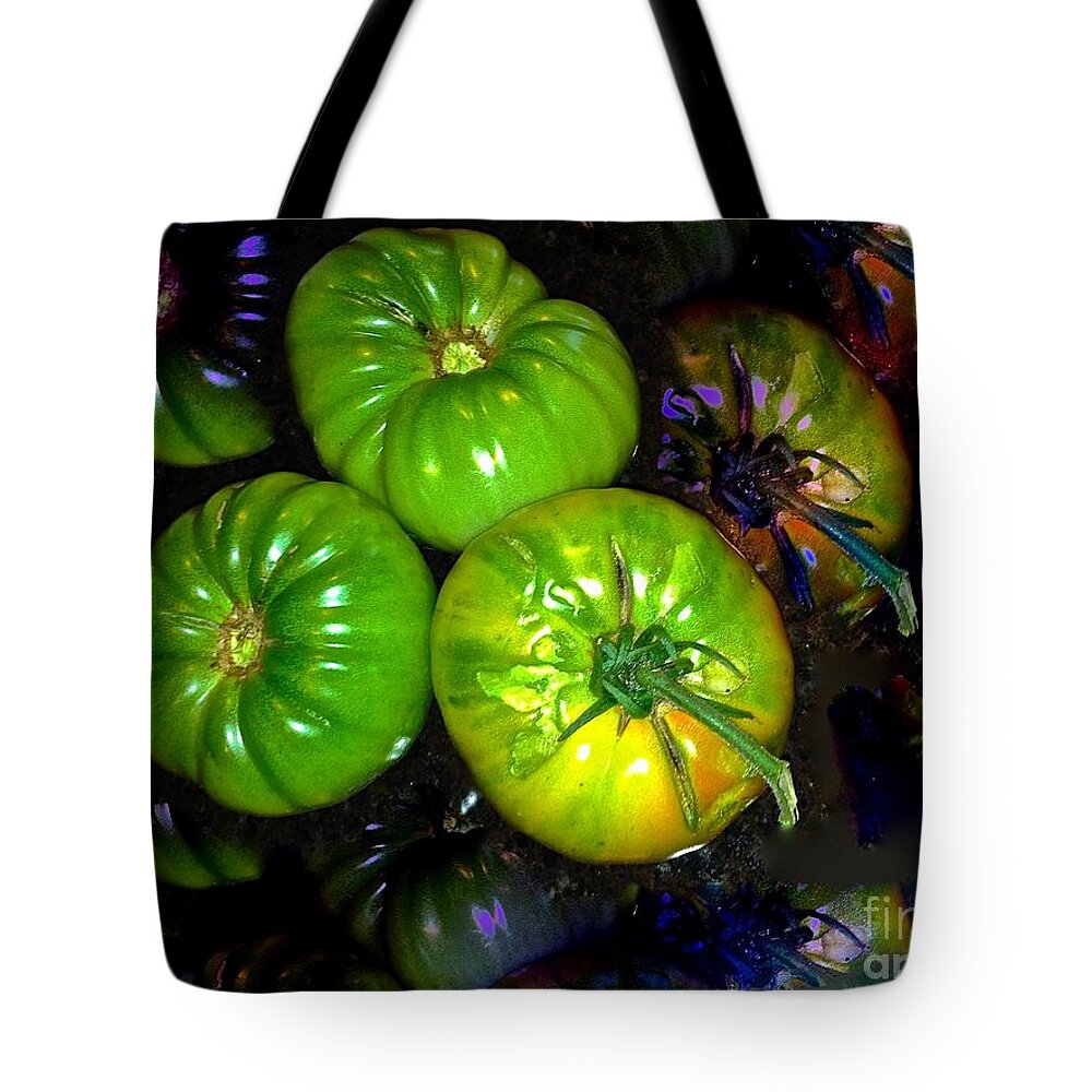 Green Tomatoes Tote Bag featuring the photograph Green Tomatoes by Elisabeth Derichs