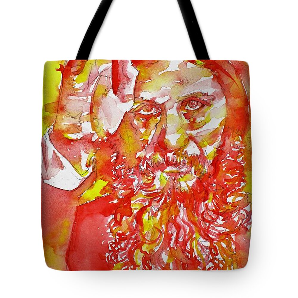 Rasputin Tote Bag featuring the painting GRIGORI RASPUTIN - watercolor portrait.5 by Fabrizio Cassetta