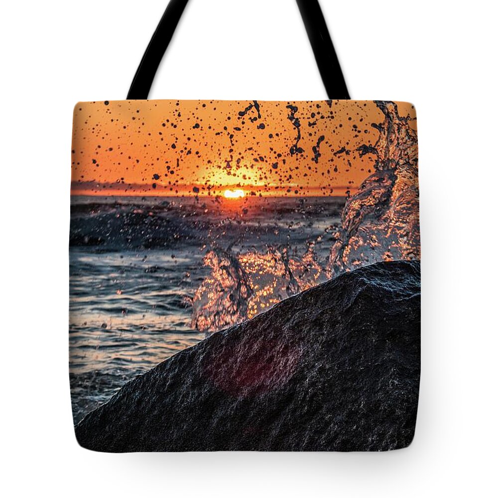 Sunrise Tote Bag featuring the photograph Grommet Island 3 by Larkin's Balcony Photography