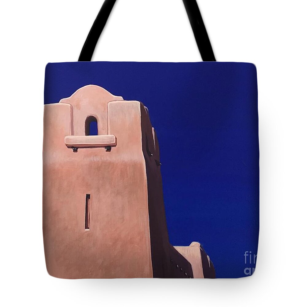Adobe Tote Bag featuring the painting Gross, Kelly and Company Warehouse by Hunter Jay