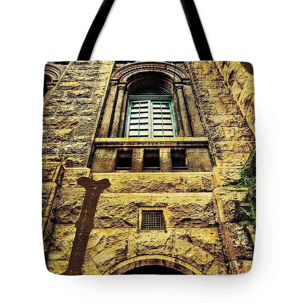 Royal Tote Bag featuring the photograph Grungy Melbourne Australia Alphabet Series Letter I Royal Melbou by Beverly Claire Kaiya