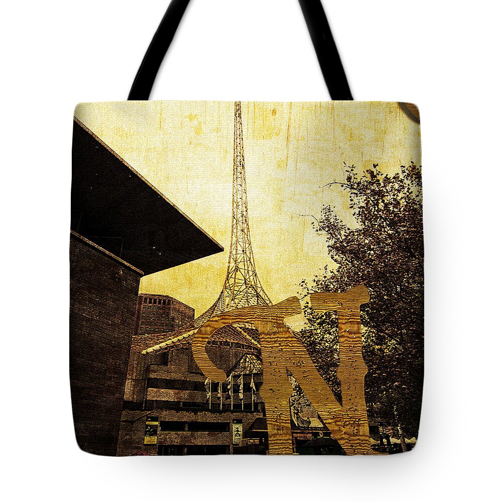 National Tote Bag featuring the photograph Grungy Melbourne Australia Alphabet Series Letter N National Gal by Beverly Claire Kaiya