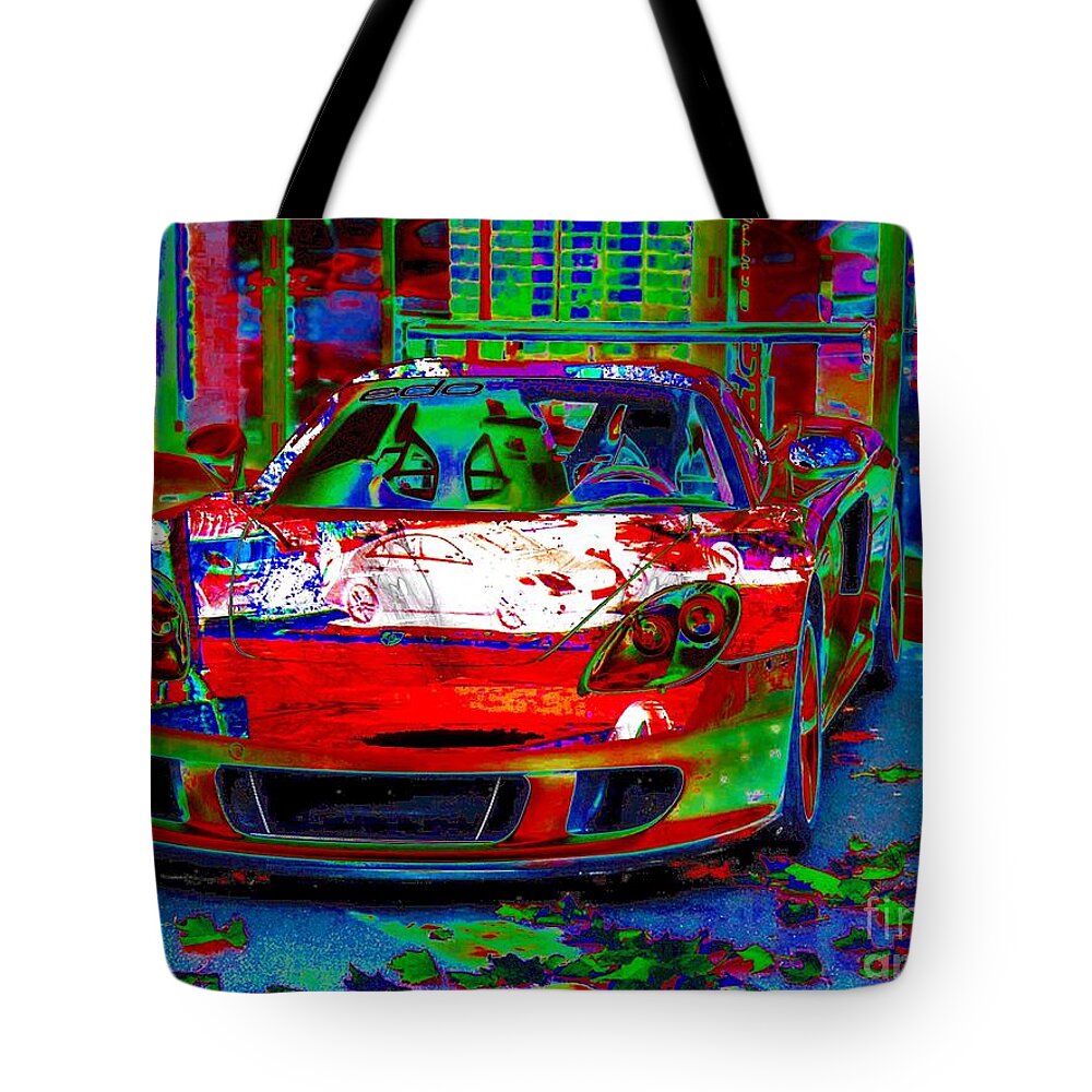 Digital Art Tote Bag featuring the photograph GT Porsche Carrera by Rogerio Mariani