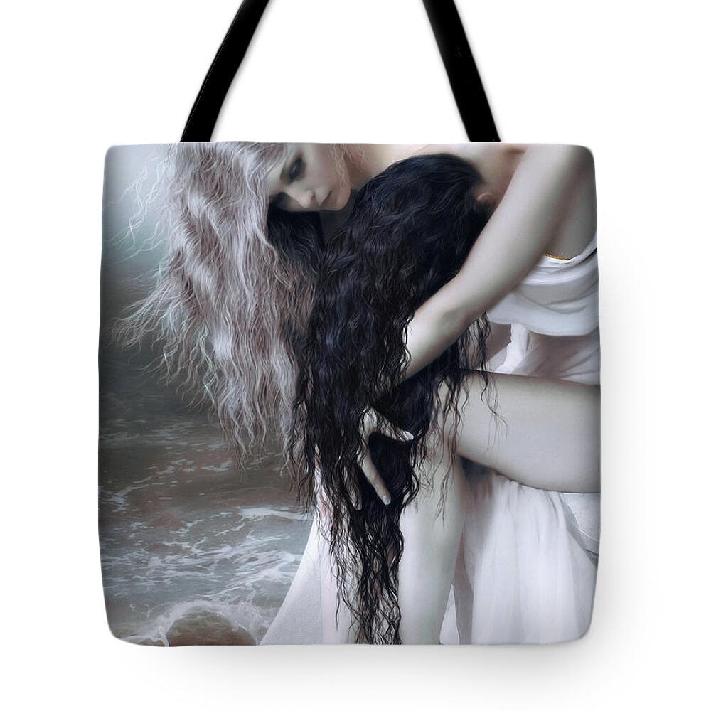 Guardian Angel Tote Bag featuring the painting Guardian Angel by Shanina Conway