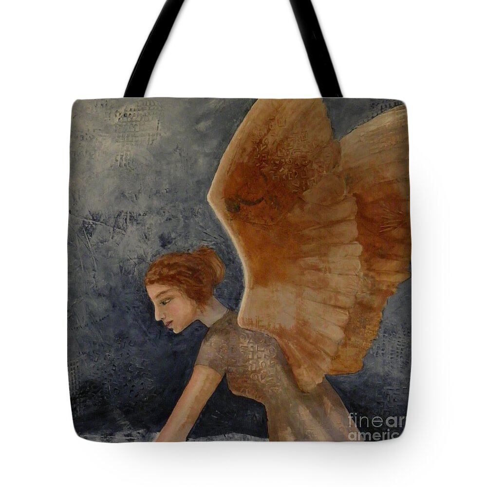 Angel Tote Bag featuring the painting Guardian Angel by Terry Honstead