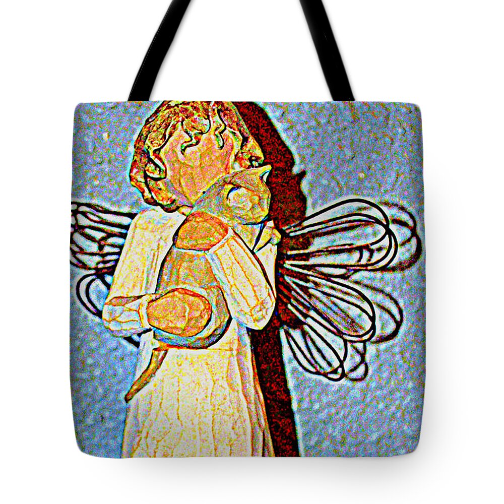 Angel Tote Bag featuring the photograph Guardian by Diane montana Jansson