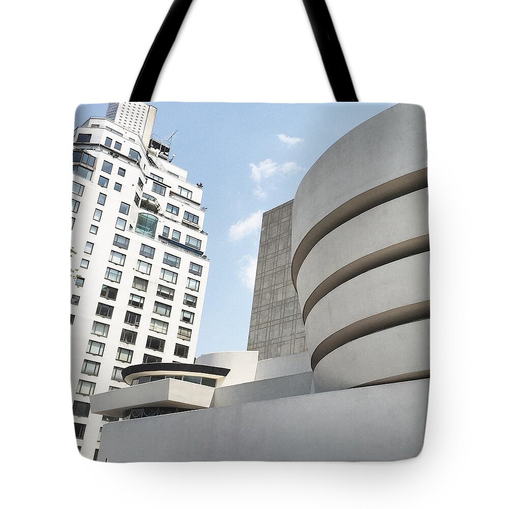 Guggenheim Museum Tote Bag featuring the photograph Guggenheim Museum by Sophie Jung