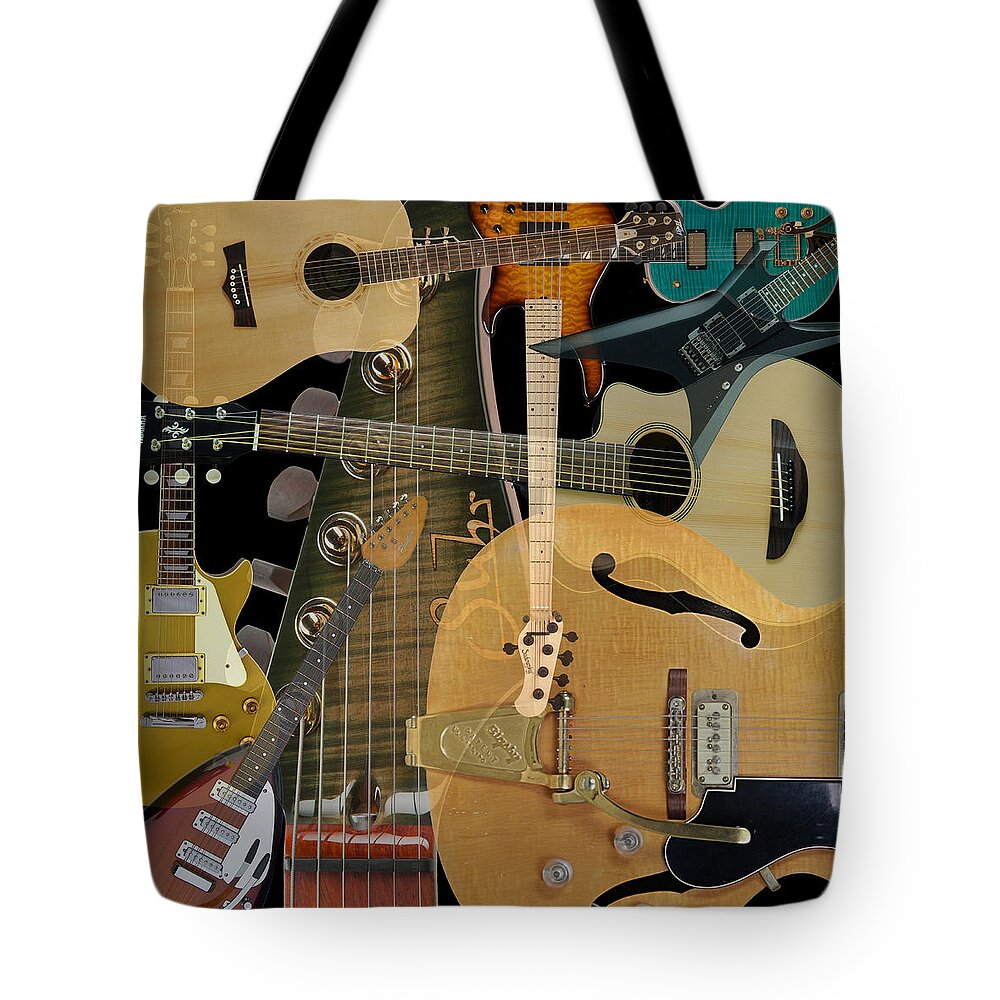 Guitar Tote Bag featuring the photograph Guitars by Andrew Fare
