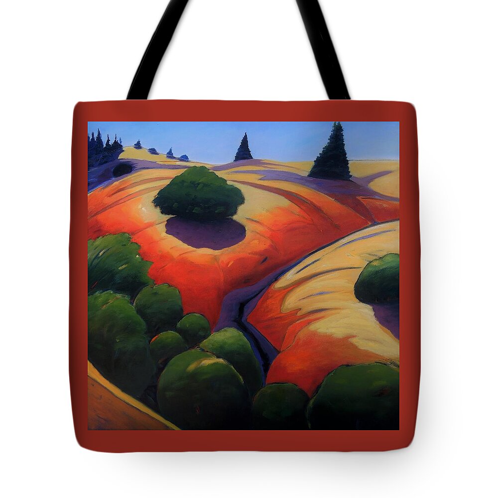 Gully Tote Bag featuring the painting Gully by Gary Coleman
