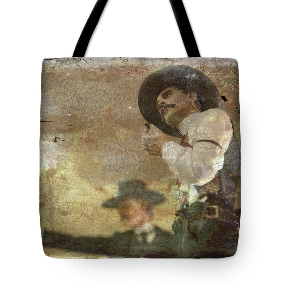 Western Tote Bag featuring the photograph Gunslinger II Doc Holliday by Toni Hopper