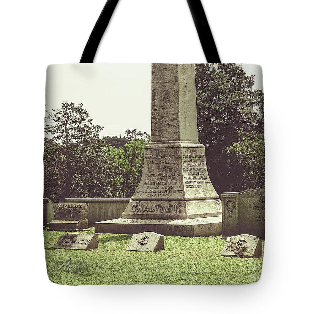 Photoshop Tote Bag featuring the photograph Gwaltney Monument in Smithfield Virginia by Melissa Messick