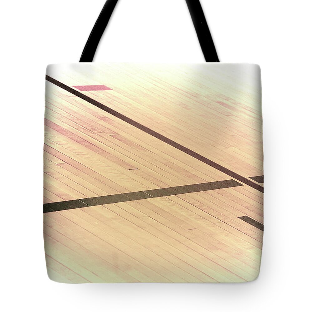 Gym Tote Bag featuring the photograph Gym Floor by Troy Stapek
