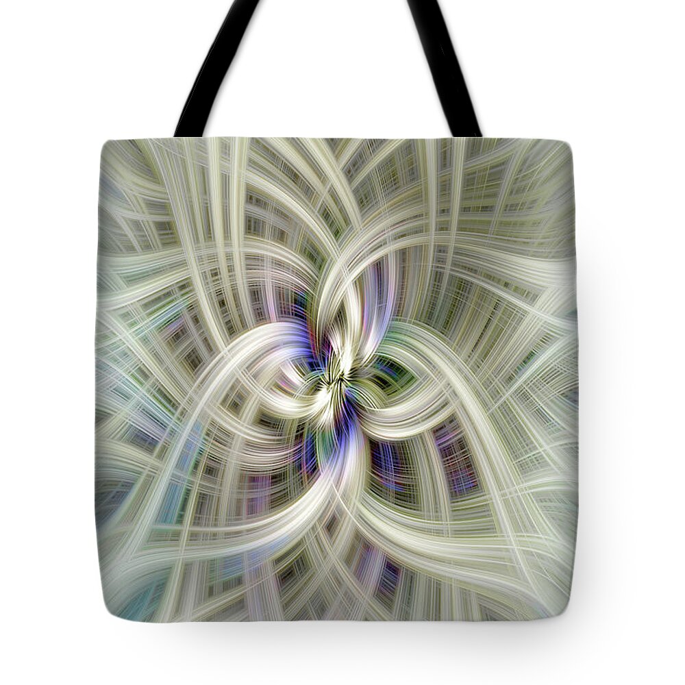 Pattern Tote Bag featuring the digital art Gypsophila Twirl by Elaine Teague