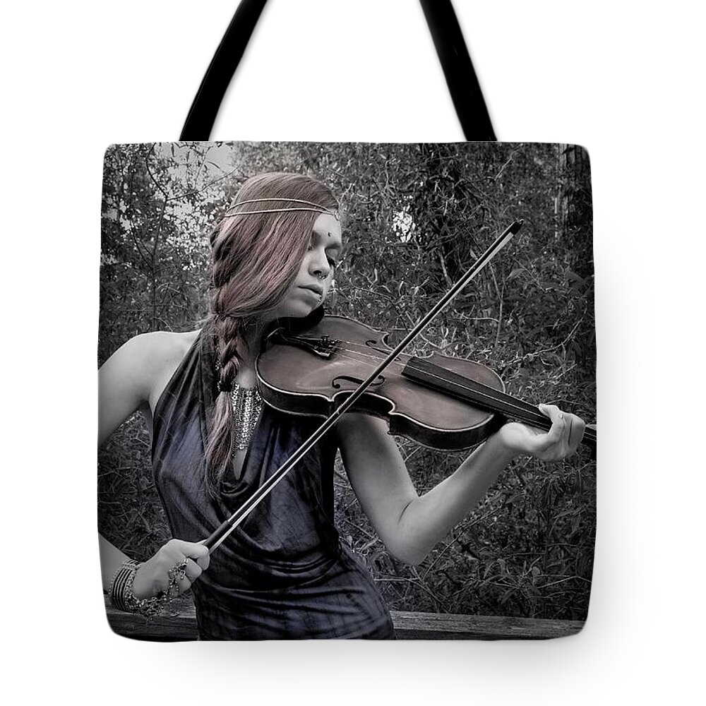 Photograph Tote Bag featuring the photograph Gypsy Player II by Ron Cline