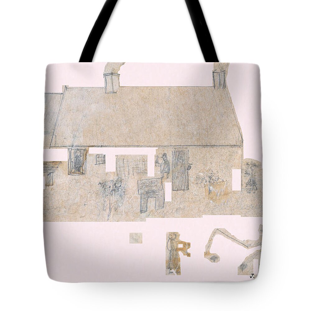 Landscape Tote Bag featuring the digital art Habitants by Donna L Munro