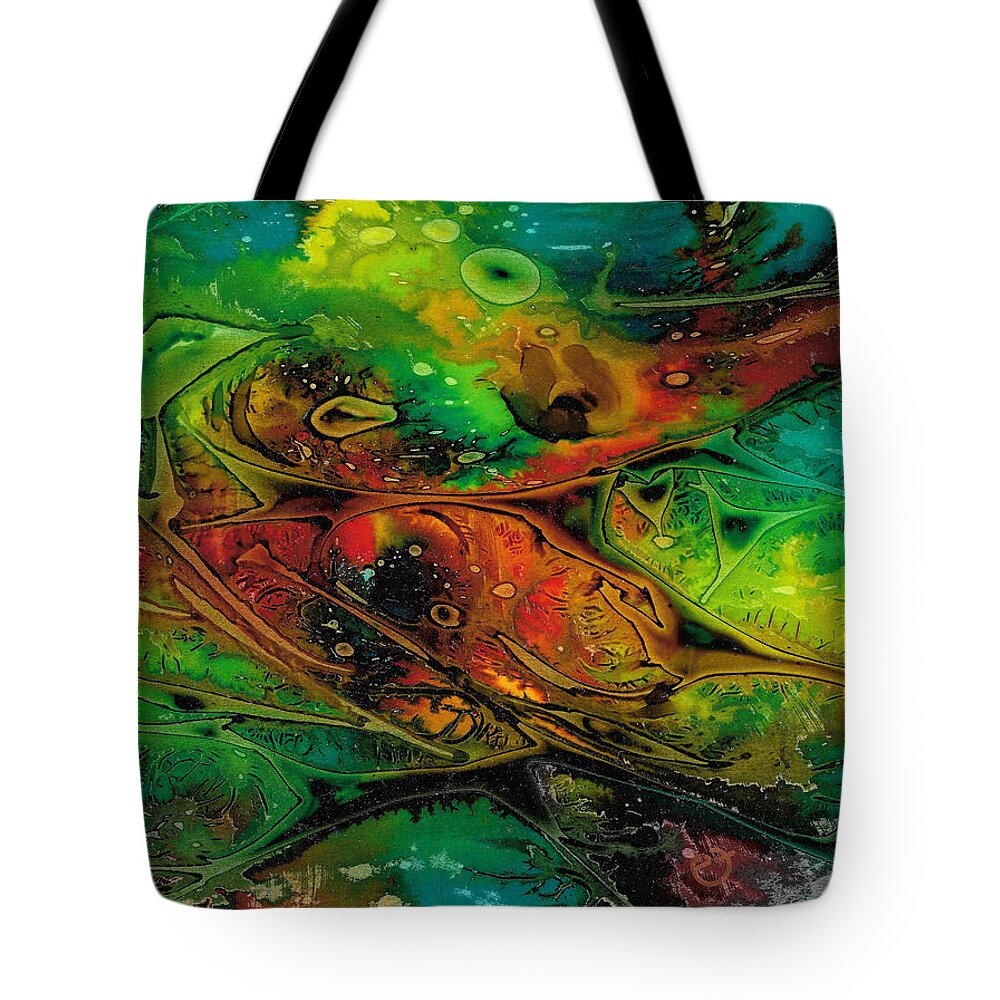 Colour Tote Bag featuring the painting Habitat Paradigm by Eli Tynan