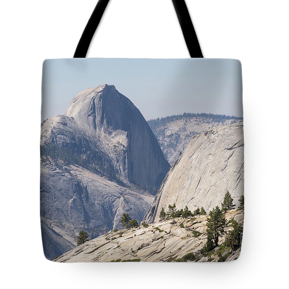 Wingsdomain Tote Bag featuring the photograph Half Dome and Yosemite Valley From Olmsted Point Tioga Pass Yosemite California dsc04246 by Wingsdomain Art and Photography