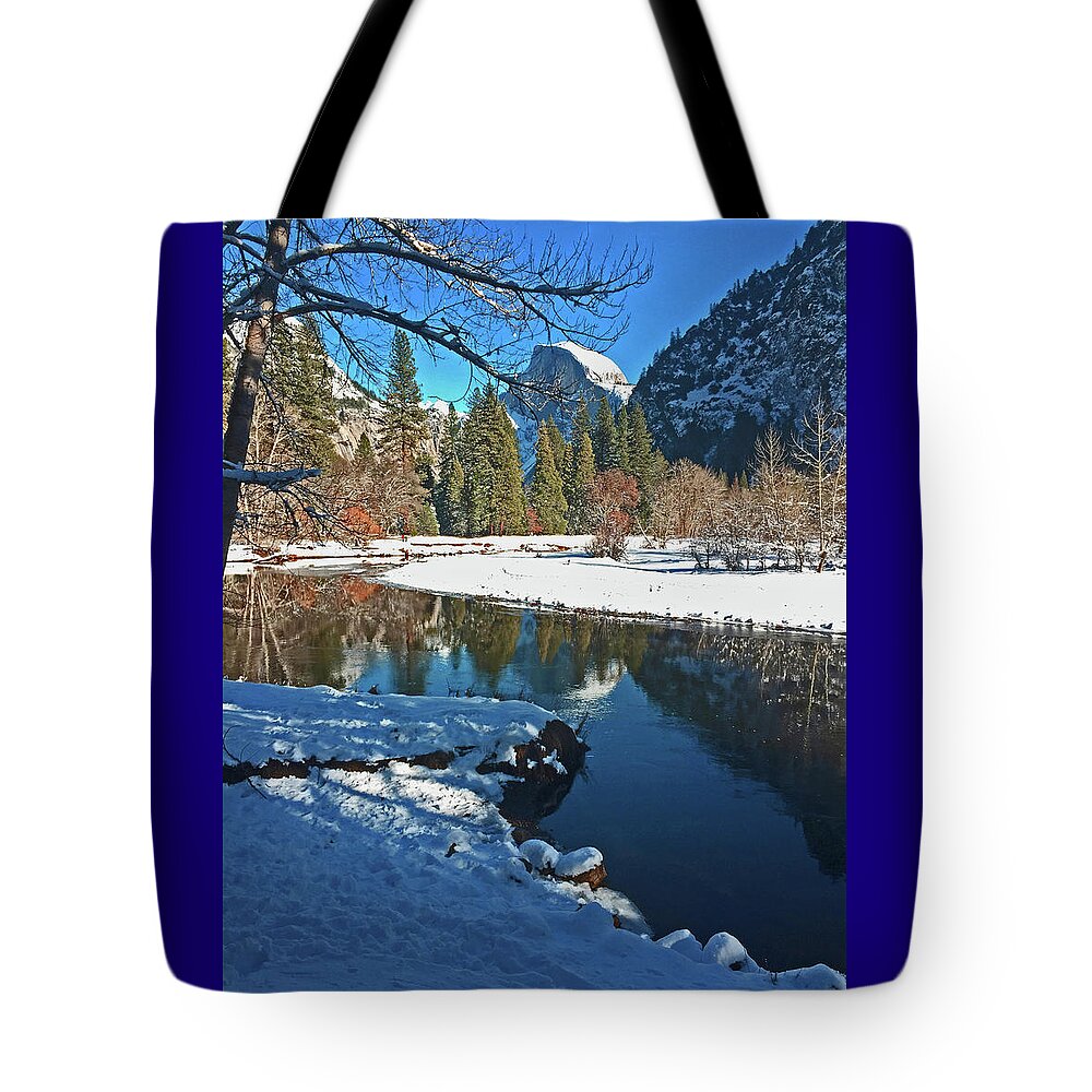 California Tote Bag featuring the photograph Half Dome Reflections 12 2015 by Walter Fahmy