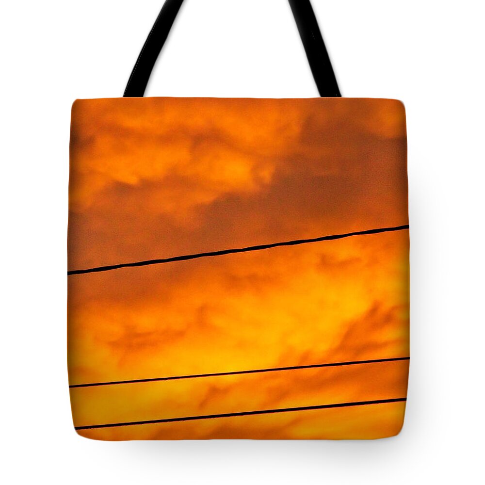 Orange Tote Bag featuring the photograph Halloween Sunrise by Liz Vernand