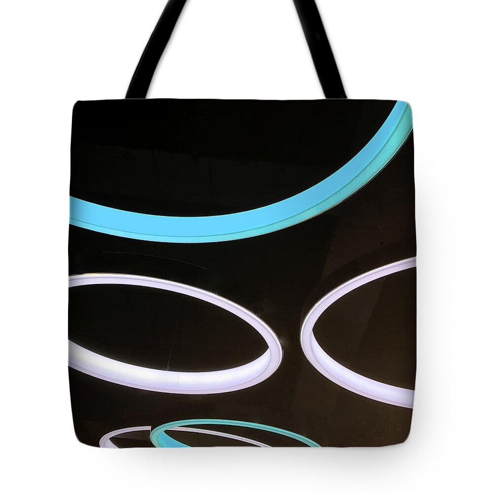 Abstract Tote Bag featuring the photograph Halos on the Ceiling by Rick Locke - Out of the Corner of My Eye