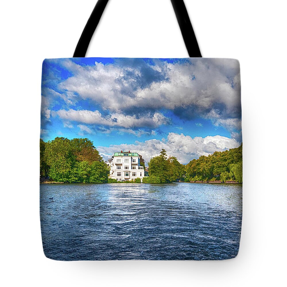 Lake Tote Bag featuring the photograph Hamburg's Alster Lake by Pravine Chester