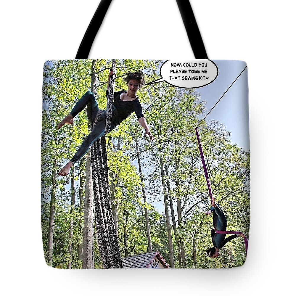 2d Tote Bag featuring the photograph Hanging By A Thread by Brian Wallace