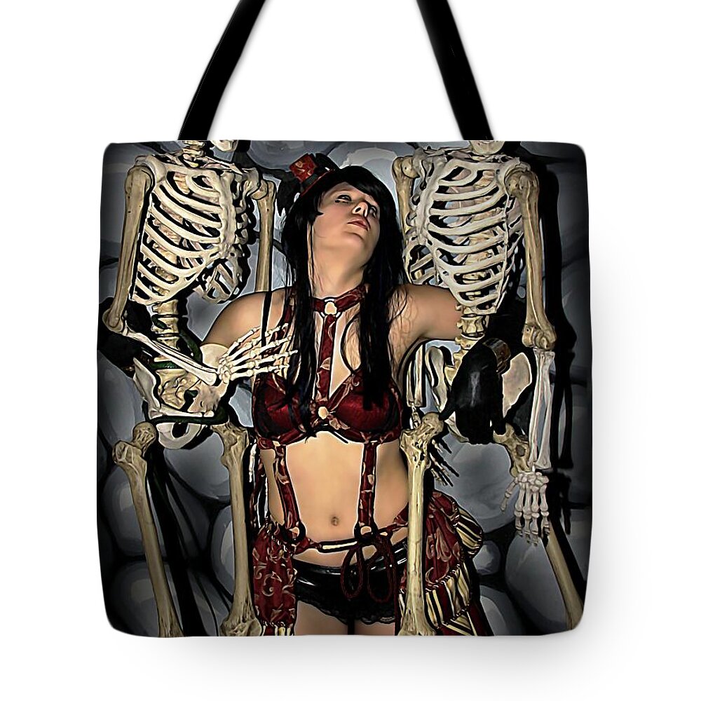 Fantasy Tote Bag featuring the painting Hanging Out With The Dead by Jon Volden