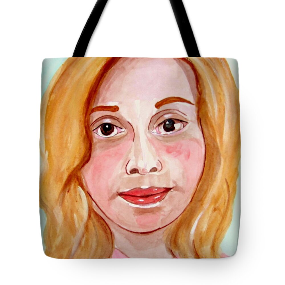 Granddaughter Tote Bag featuring the painting Hanna Ma Petite Fille by Rusty Gladdish