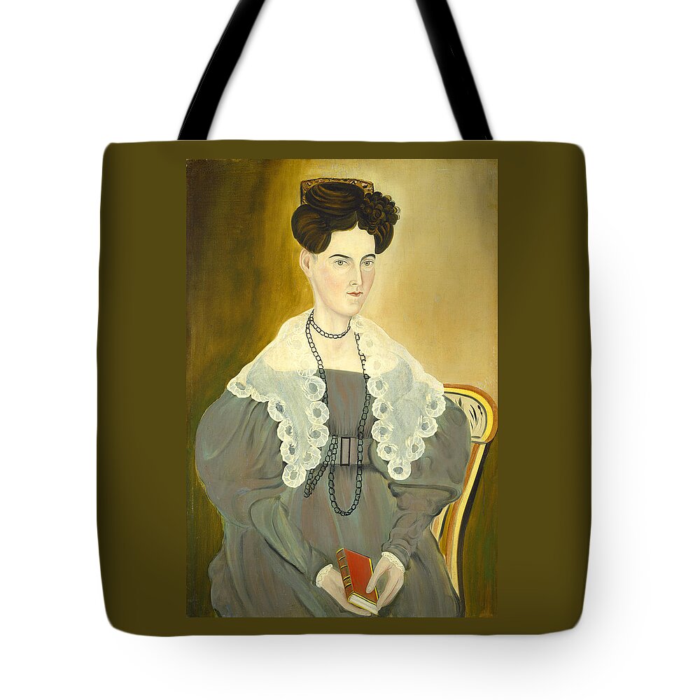 Art Tote Bag featuring the painting Hannah Fisher Stedman by Asahel Powers