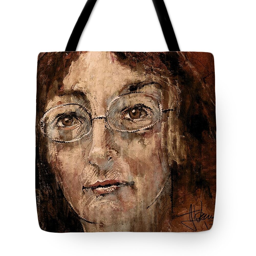 Portrait Tote Bag featuring the digital art Hannah by Jim Vance