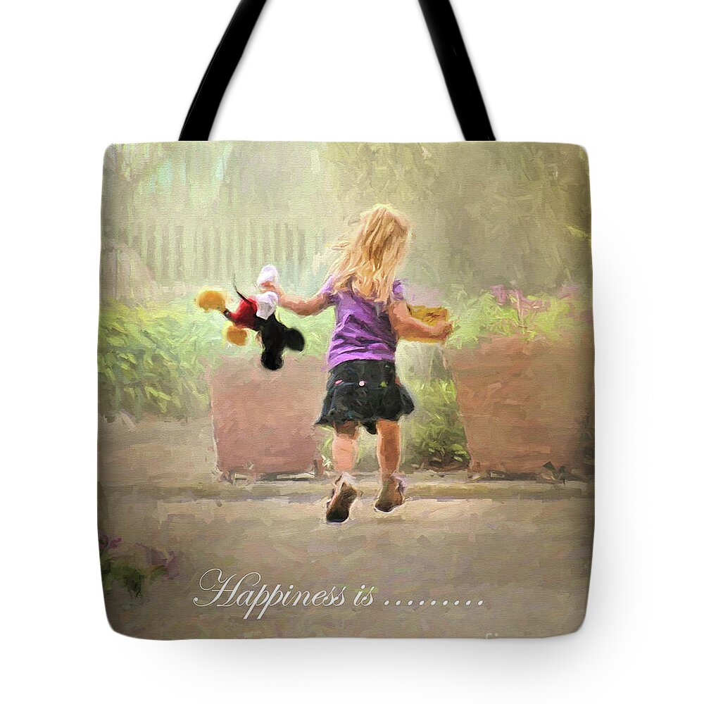 Happy Tote Bag featuring the photograph Happiness is ... by Clare VanderVeen